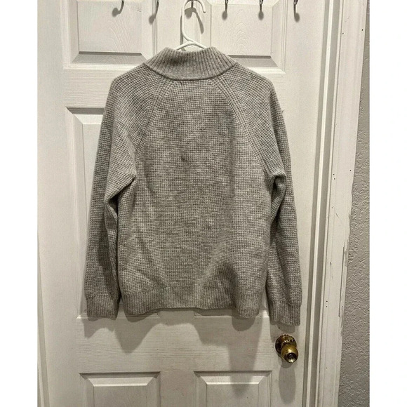 Banana Republic Sweater Mens Large Marled Gray Wool Normcore Preppy Classic - Picture 5 of 8